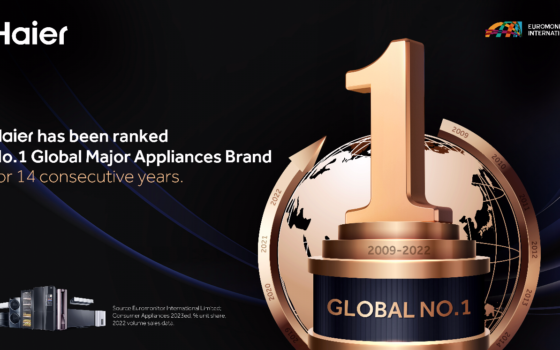 Euromonitor International appoints Haier as world’s No.1 Global Major Appliances Brand for the 14th consecutive year